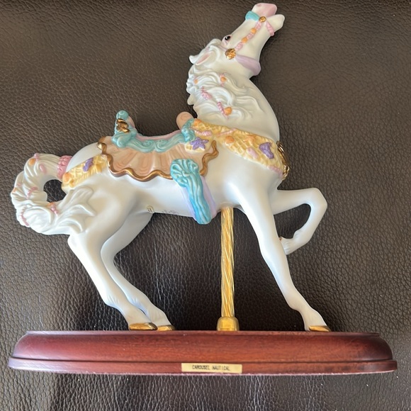 Vtg Lenox Carousel Nautical Horse Hand Painted Porcelain Collectible Figurine - Picture 12 of 14
